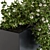 Sleek White Flower Planter 3D model small image 4