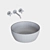 Azzurra Elegance White Countertop Sink 3D model small image 2