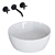 Azzurra Elegance White Countertop Sink 3D model small image 3