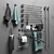 Stylish Stainless Steel Bathroom Accessories 3D model small image 2