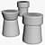 Stahlandband Pinnon Stone Stool 3D model small image 2