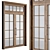 Antique Wooden Glass Door 3D model small image 1