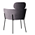  Elegant Gray Velvet Ange Chair 3D model small image 3