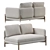 French Flair: JULES 2-Seater Unit 3D model small image 2