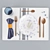 Elegant Blue Tableware Set 3D model small image 2