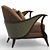 Title: Elegant Curtsy Caracole Chair 3D model small image 2