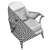 Title: Elegant Curtsy Caracole Chair 3D model small image 5