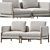 French Flair: JULES Corner Unit 3D model small image 3