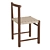 Elegant Walnut and Leather Chair 3D model small image 3