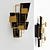 Elegant Brass LED Wall Sconce 3D model small image 2