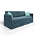 Diego 141 Sofa: Comfort in Style 3D model small image 1