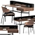 Sleek Harri Desk & Luz Chair 3D model small image 1