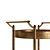 Glam Gold Metal Serving Cart 3D model small image 2