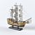 Nautical Poly Boat Decor 3D model small image 2