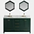 Elegant Mahogany Vanity - L-1524, D-560 3D model small image 2