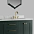Elegant Mahogany Vanity - L-1524, D-560 3D model small image 3