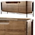 Elegant Shanghai Walnut Sideboard 3D model small image 1