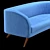 Luxurious Fifth Avenue Velvet Sofa 3D model small image 2