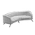 Luxurious Fifth Avenue Velvet Sofa 3D model small image 4