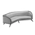 Luxurious Fifth Avenue Velvet Sofa 3D model small image 5