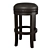 Bixby Leather Barstool: Sleek and Stylish 3D model small image 1