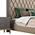 Cavio Casa Gatsby Bed with Sydney Bedside Table 3D model small image 4