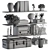 Elegant Shelf Decor Set 3D model small image 5