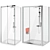Ravak and Radaway Shower Cabin Set 3D model small image 3