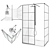 Ravak and Radaway Shower Cabin Set 3D model small image 4