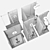 Ravak and Radaway Shower Cabin Set 3D model small image 5