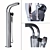 Philo 7003 Floor Mounted Mixer 3D model small image 2