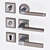 Title: Chrome & Nickel Wrap Door Handles 3D model small image 1