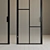Modular Glass Partition: Versatile Design, Metal Frame 3D model small image 3