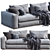 Elegant Flexform Beauty Sofa 3D model small image 2