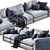 Elegant Flexform Beauty Sofa 3D model small image 3