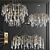 Elegant Teardrop Chandelier by John Richard 3D model small image 1