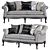 Gianfranco Ferre Nashville Two-Seat Sofa 3D model small image 1