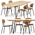 Sleek Agave Dining Set 3D model small image 1
