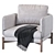 Elegant French JULES Armchair 3D model small image 3