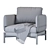 Elegant French JULES Armchair 3D model small image 4