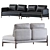JULES 2-Seater (Right or Left Arm) 3D model small image 2
