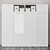 OPHUS Wardrobe: 7 Doors, 3 Drawers, White 3D model small image 6