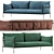 Kaba 2-Seater Outdoor Sofa: Sleek and Stylish Garden Seating 3D model small image 1