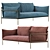 Kaba 2-Seater Outdoor Sofa: Sleek and Stylish Garden Seating 3D model small image 2