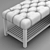 Cozy Chambers Tufted Bench 3D model small image 3