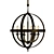 Metal Wire Chandelier: 80cm Height, 74cm Width & Depth 3D model small image 1