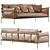 Kaba 2-Seater: Sleek Outdoor Sofa 3D model small image 2