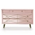 Luxurious Vintage Pink and Gold Sideboard 3D model small image 3