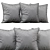 Luxury Velvet & Gold Pillows 3D model small image 2