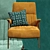 Elegant Ibex Armchair: PBR-Ready Design 3D model small image 2